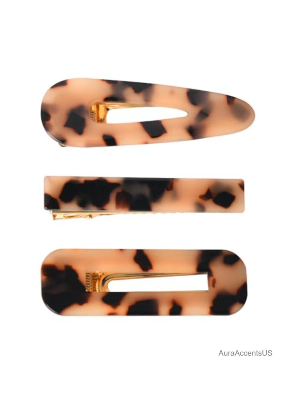 Acetate Resin Duck Bill Hair Clips Set of 3